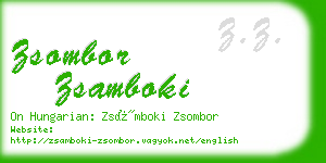 zsombor zsamboki business card